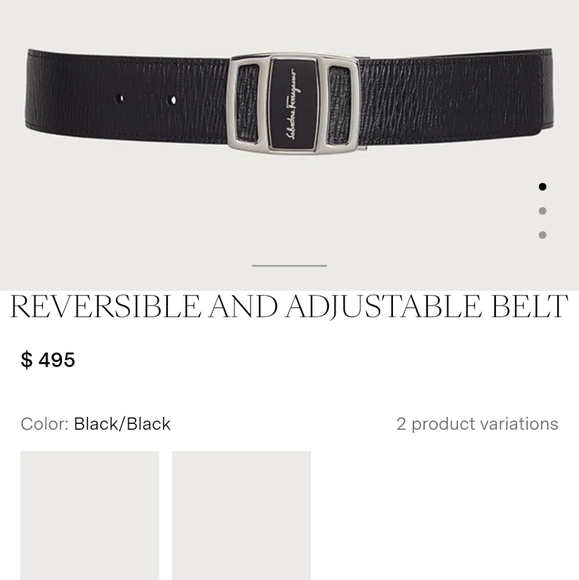 Reversible and Adjustable Salvatore Ferragamo Belt - Picture 4 of 4